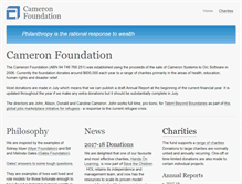 Tablet Screenshot of cameronfoundation.org